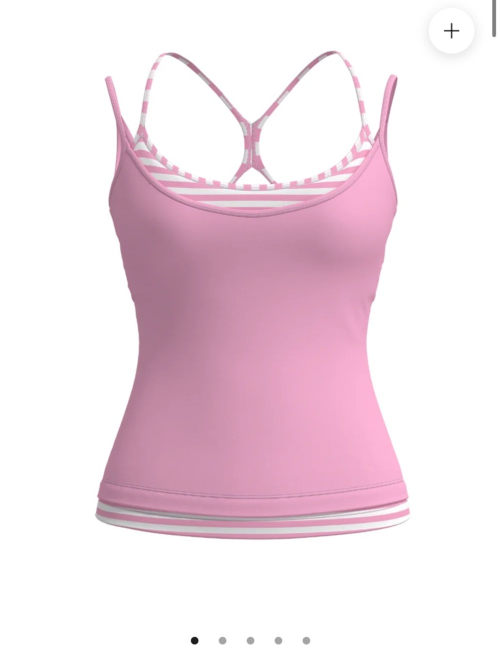 Liaison The Label Double Layer Sporty Petal Pink and Stripes Tank Top